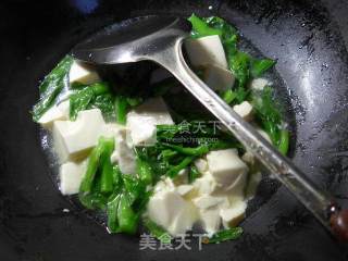菜芯煮豆腐的做法步骤：7