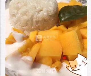 椰浆芒果糯米饭的做法步骤：6
