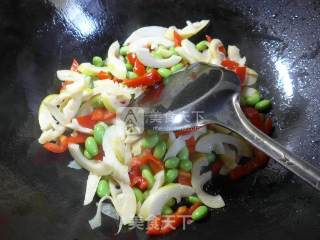 毛豆炒雷笋的做法步骤：6