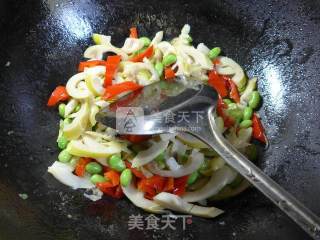 毛豆炒雷笋的做法步骤：9