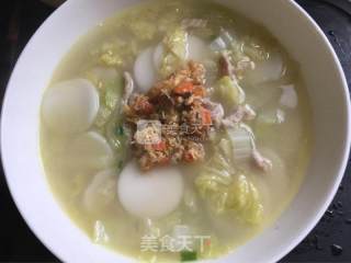 白菜肉丝汤年糕的做法步骤：10
