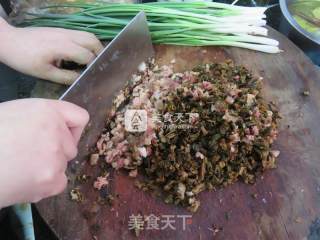 四川腊肉盐菜包子的做法步骤：4