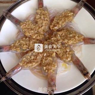 蒜蓉粉丝开背虾的做法步骤：16