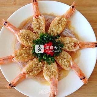 蒜蓉粉丝开背虾的做法步骤：18