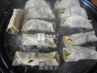 韭菜虾皮肉馅锅贴的做法步骤：10
