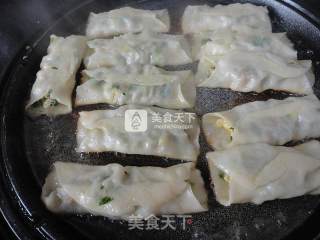韭菜虾皮肉馅锅贴的做法步骤：11