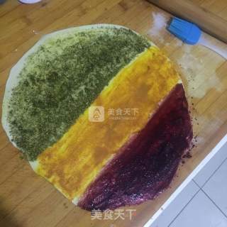 彩蝶花卷的做法步骤：13