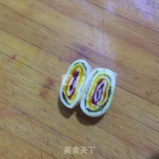 彩蝶花卷的做法步骤：16
