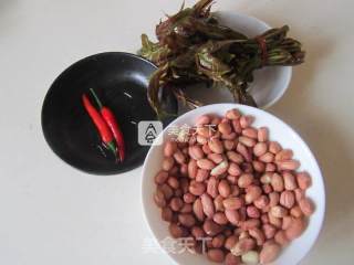 香椿拌花生米的做法步骤：1