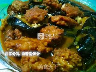 肉饼酱茄子的做法步骤：7