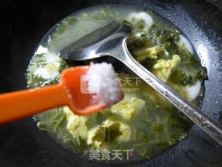鸡蛋雪菜年糕汤的做法步骤：9