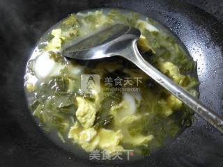 鸡蛋雪菜年糕汤的做法步骤：11