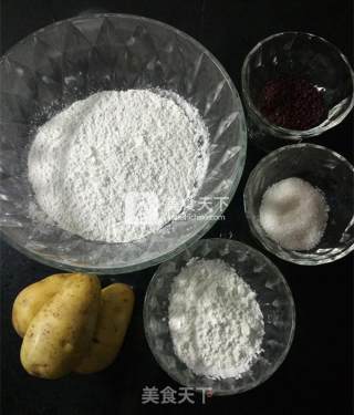 红丝绒糯米团的做法步骤：1