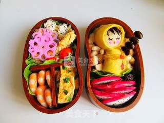 女孩花朵便当的做法步骤：11