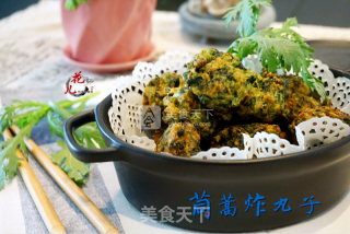 清爽的暖春菜——茼蒿炸丸子的做法步骤：6