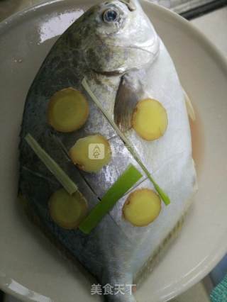 清蒸金鲳鱼的做法步骤：2