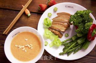 减脂增肌必学——玫瑰烟熏鸡胸肉套餐的做法步骤：8