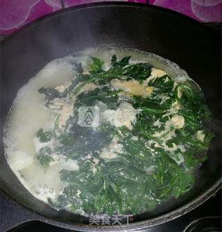 菊花叶鸡蛋汤的做法步骤：8