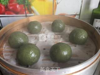 咸蛋黄肉松青团的做法步骤：16