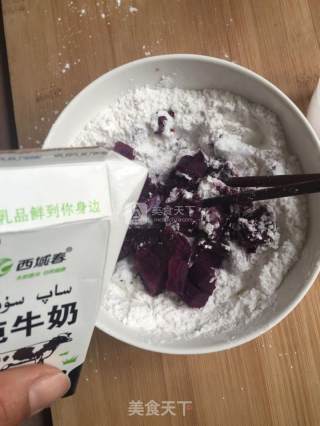 紫薯松糕的做法步骤：4