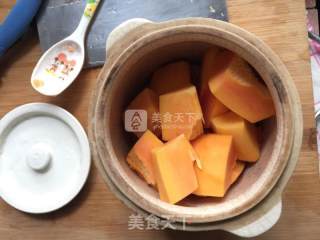 野米花胶炖木瓜的做法步骤：6