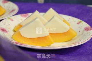 牛奶木瓜布丁的做法步骤：7