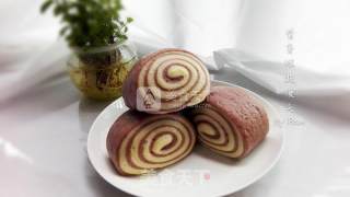紫薯螺旋馒头的做法步骤：12