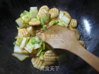 白菜炒燕麦疙瘩片的做法步骤：12