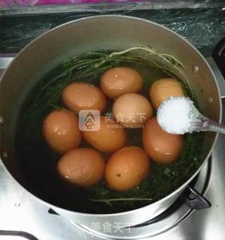 荠菜花煮鸡蛋的做法步骤：7