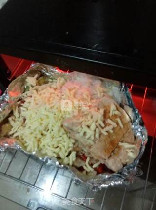 鸡排焗饭的做法步骤：8
