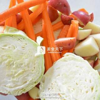 烤秘制酱汁蔬菜的做法步骤：2