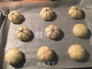 南瓜形豆沙包的做法步骤：8