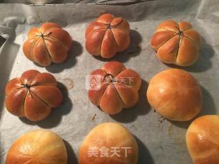南瓜形豆沙包的做法步骤：10