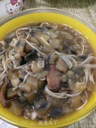茄丁肉丝面的做法步骤：8