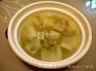 青豆冬瓜肉片汤的做法步骤：7