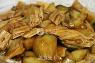 腐竹烧茄子的做法步骤：9