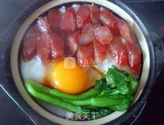 香肠煲仔饭的做法步骤：8