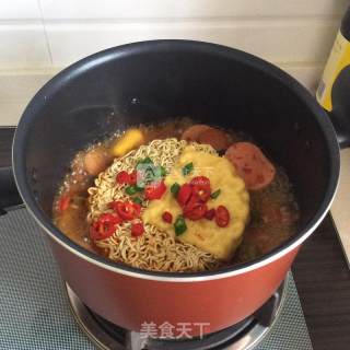 懒人餐---芝士部队火锅的做法步骤：5