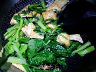 小白菜炒豆腐的做法步骤：6