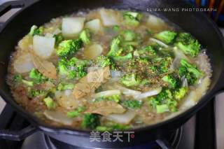西兰花培根奶油浓汤的做法步骤：6