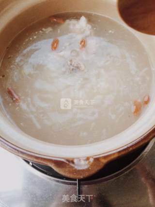 鸭架汤第三弹——鸭架汤咸粥的做法步骤：4