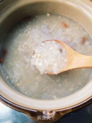 鸭架汤第三弹——鸭架汤咸粥的做法步骤：8