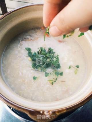 鸭架汤第三弹——鸭架汤咸粥的做法步骤：10
