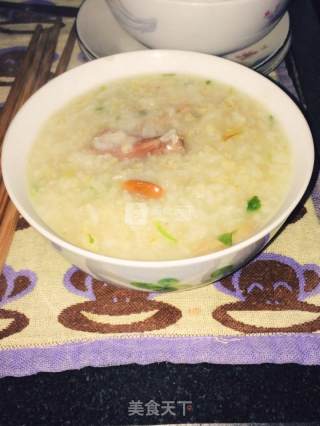 鸭架汤第三弹——鸭架汤咸粥的做法步骤：11