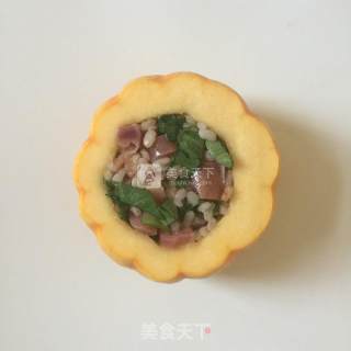 红梗米金瓜盅的做法步骤：7
