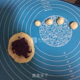 紫薯小脚Y面包的做法步骤：2
