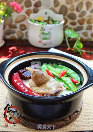 三拼腊味煲仔饭的做法步骤：14