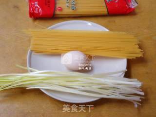 韭黄鸡蛋炒意面的做法步骤：1