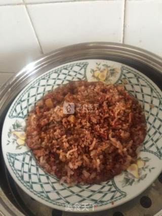 米饭蒸牛肉的做法步骤：2
