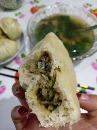 香菇羊肉菠菜包子的做法步骤：8